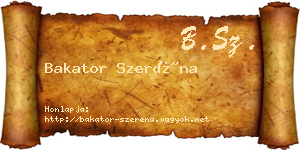 Bakator Szeréna névjegykártya